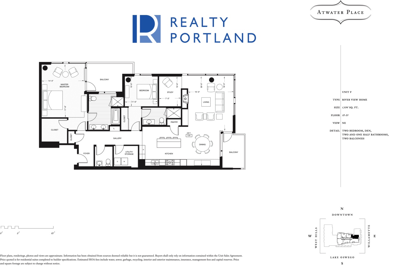 Unit F floor plan